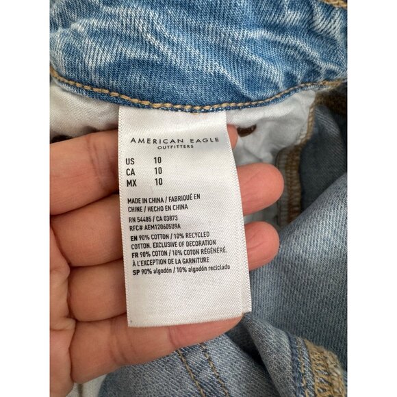 American‎ Eagle low rise Maxi denim skirt Y2k slit boho blue sz 10 - Picture 9 of 9